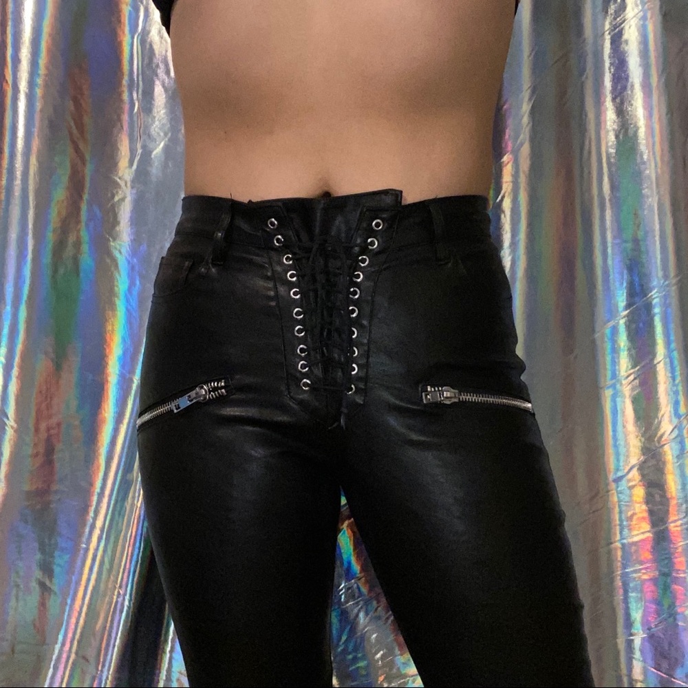 dolls kill leather pants